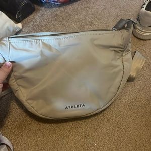 athleta crossbody beige bag